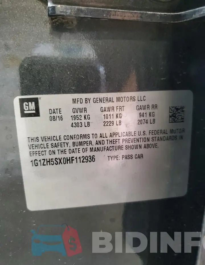 1G1ZH5SX0HF112936 Photo# 12
