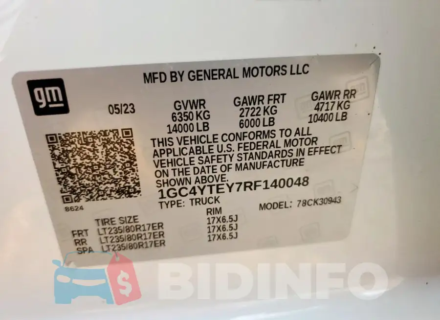1GC4YTEY7RF140048 Photo# 12
