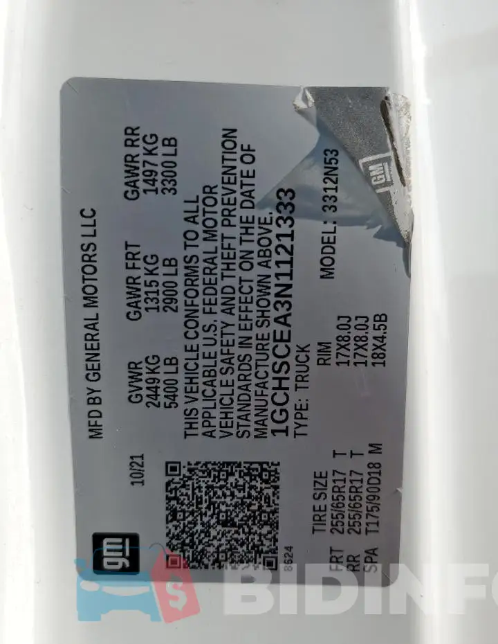 1GCHSCEA3N1121333 Photo# 12