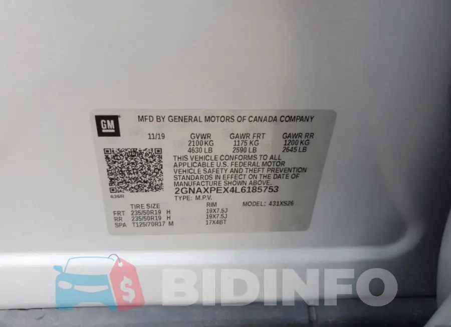 2GNAXPEX4L6185753 Photo# 13