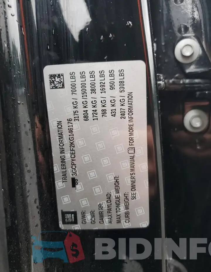 3GCPYCEF2KG146176 Photo# 12