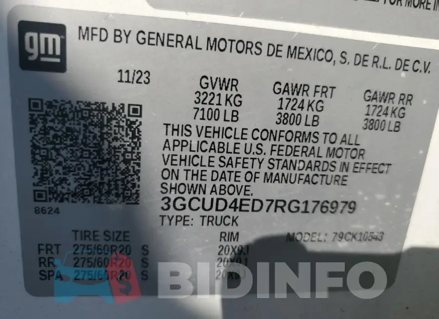 3GCUD4ED7RG176979 Photo# 13