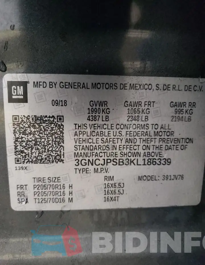 3GNCJPSB3KL186339 Photo# 13