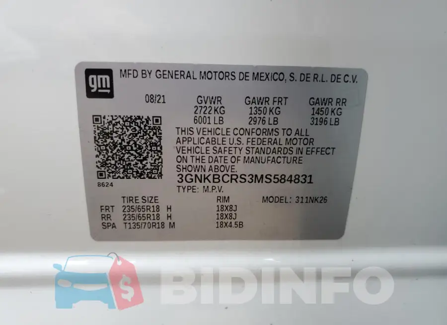 3GNKBCRS3MS584831 Photo# 12