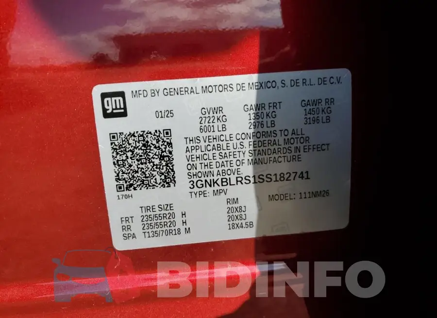 3GNKBLRS1SS182741 Photo# 13