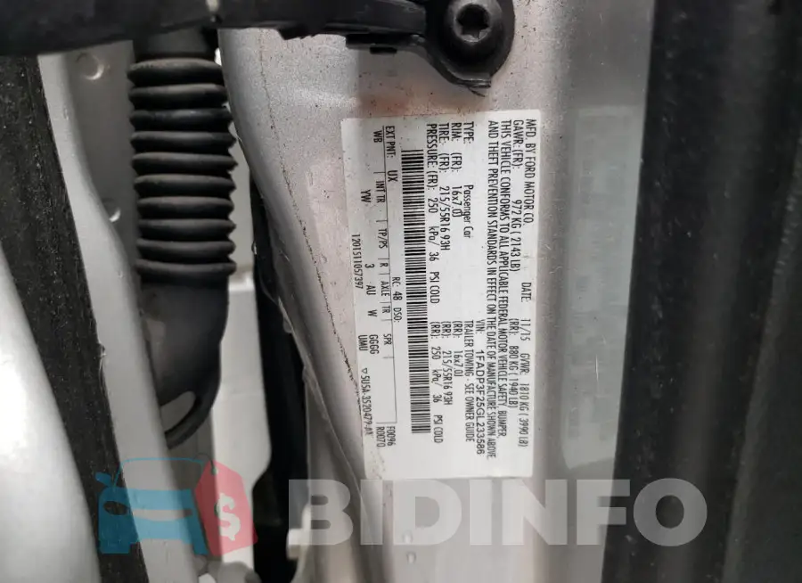 1FADP3F25GL233586 Photo# 12