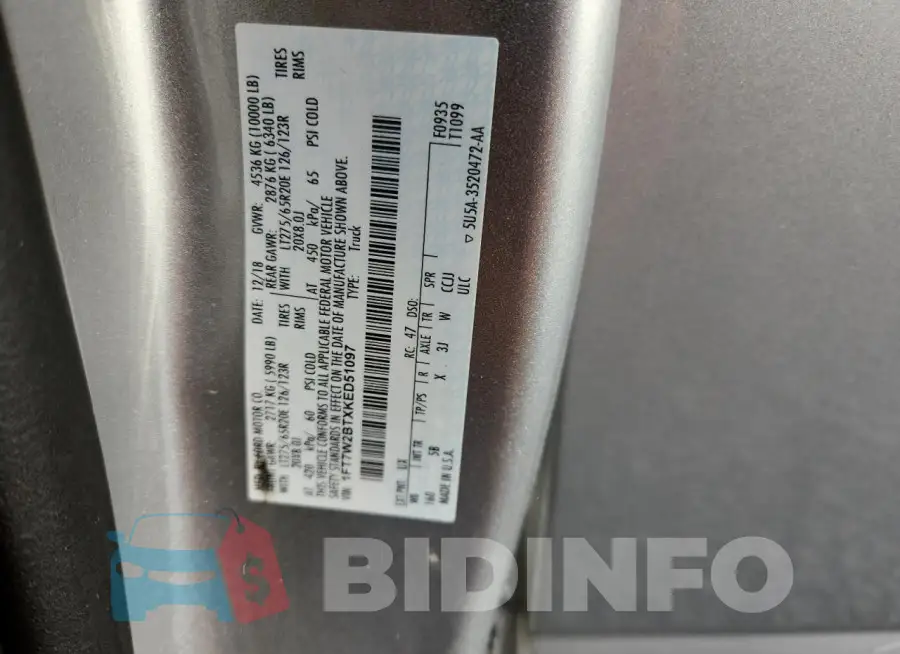 1FT7W2BTXKED51097 Photo# 12