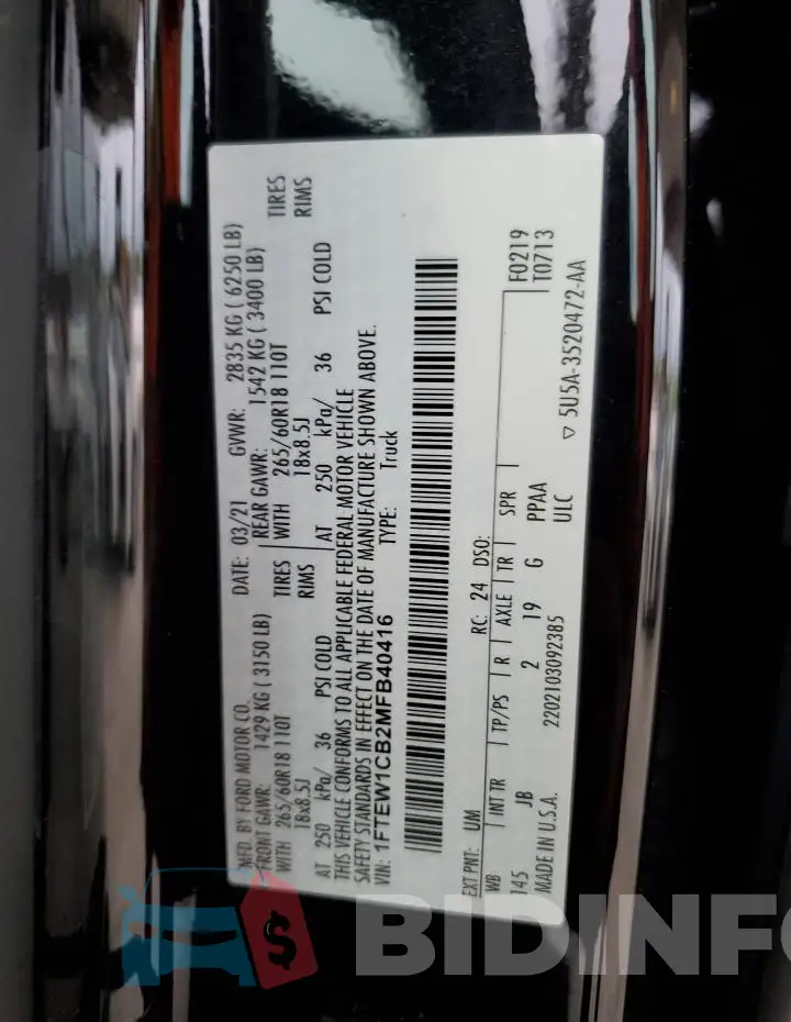 1FTEW1CB2MFB40416 Photo# 12