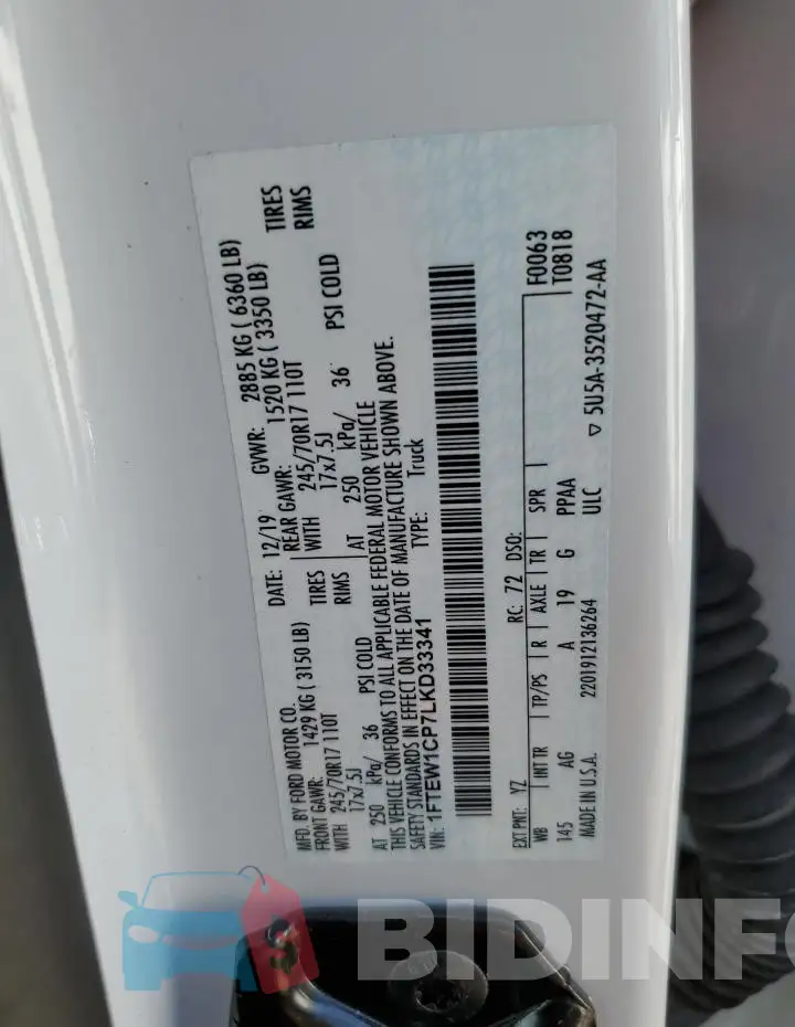 1FTEW1CP7LKD33341 Photo# 12