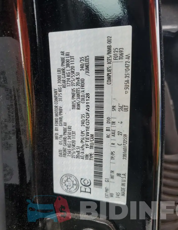 1FTEW1EG7GFA91128 Photo# 12