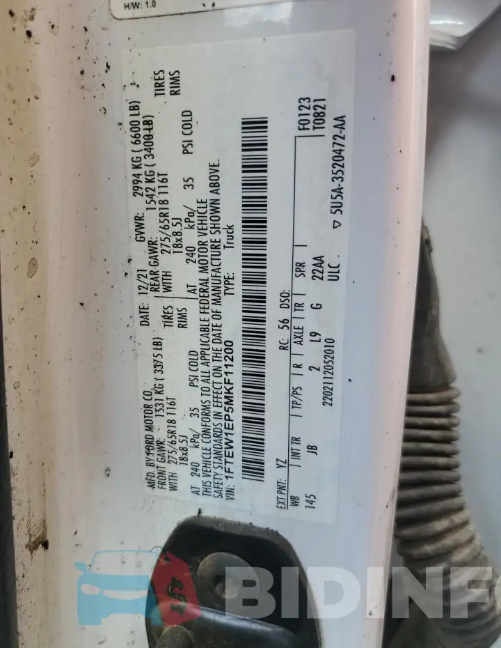 1FTEW1EP5MKF11200 Photo# 12