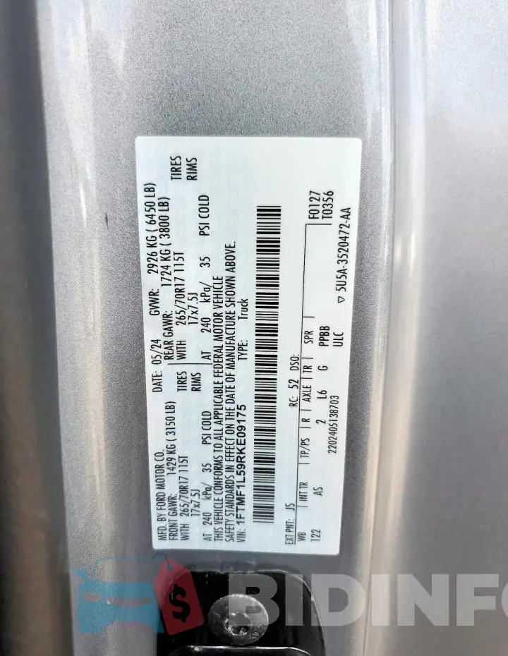 1FTMF1L59RKE09175 Photo# 12