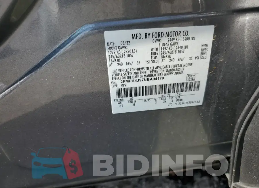 2FMPK4J97NBA94179 Photo# 13