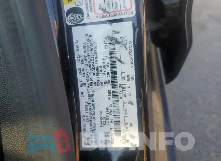 3FADP4CJ5HM158616 Photo# 12
