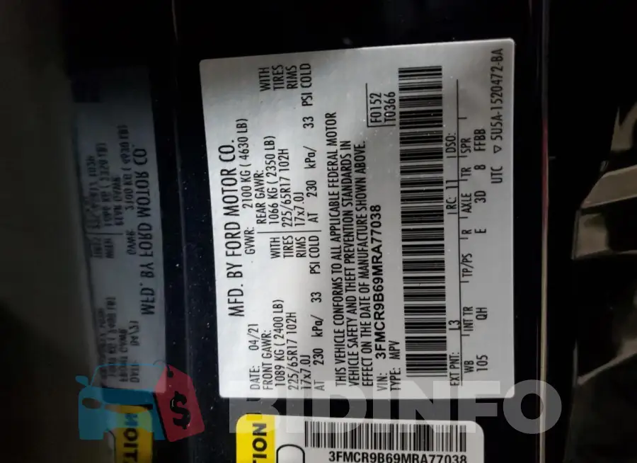 3FMCR9B69MRA77038 Photo# 13
