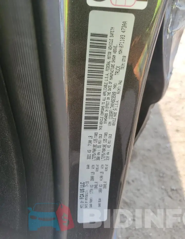 1C6SRFLTXKN923509 Photo# 12
