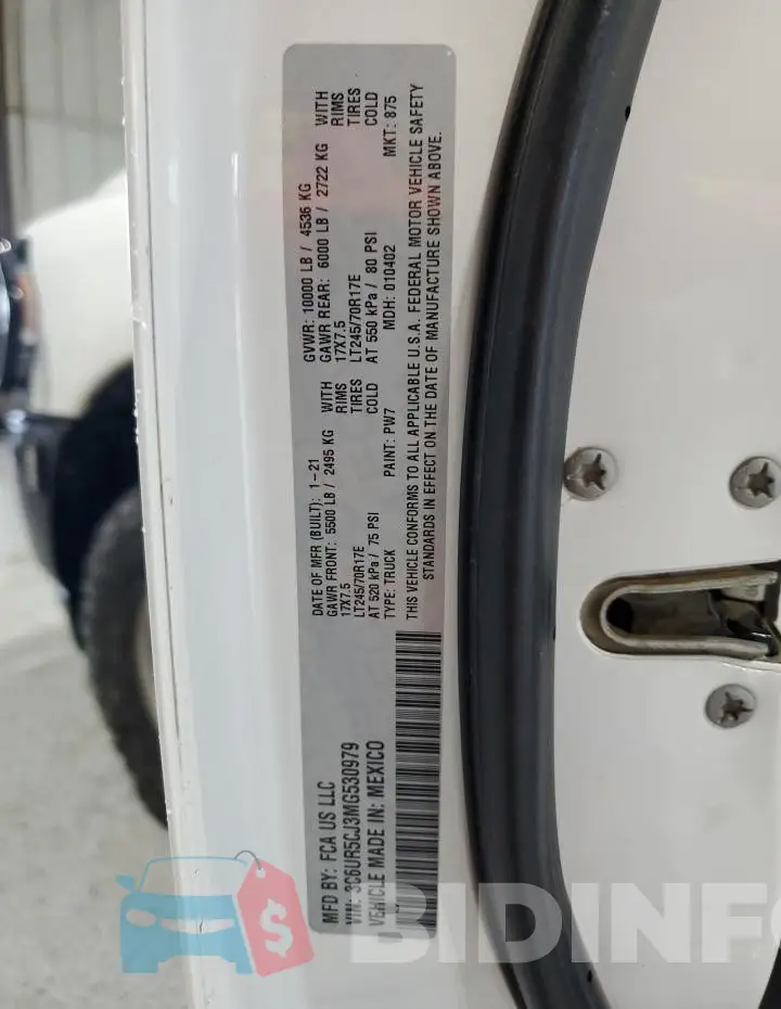 3C6UR5CJ3MG530979 Photo# 13