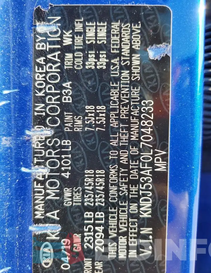 KNDJ53AF0L7048233 Photo# 12