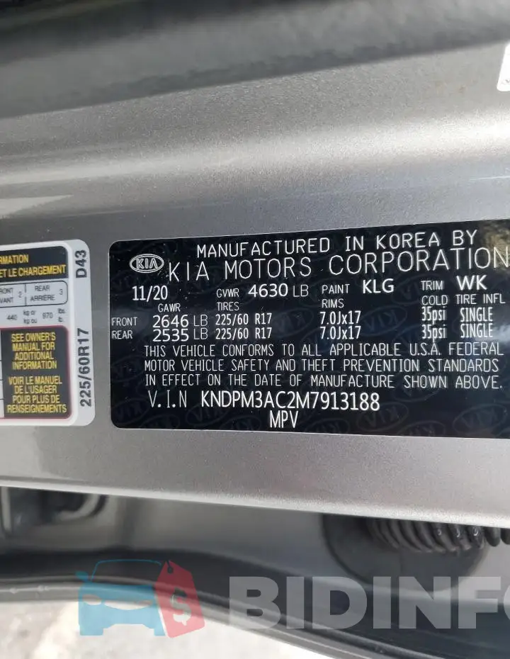 KNDPM3AC2M7913188 Photo# 13