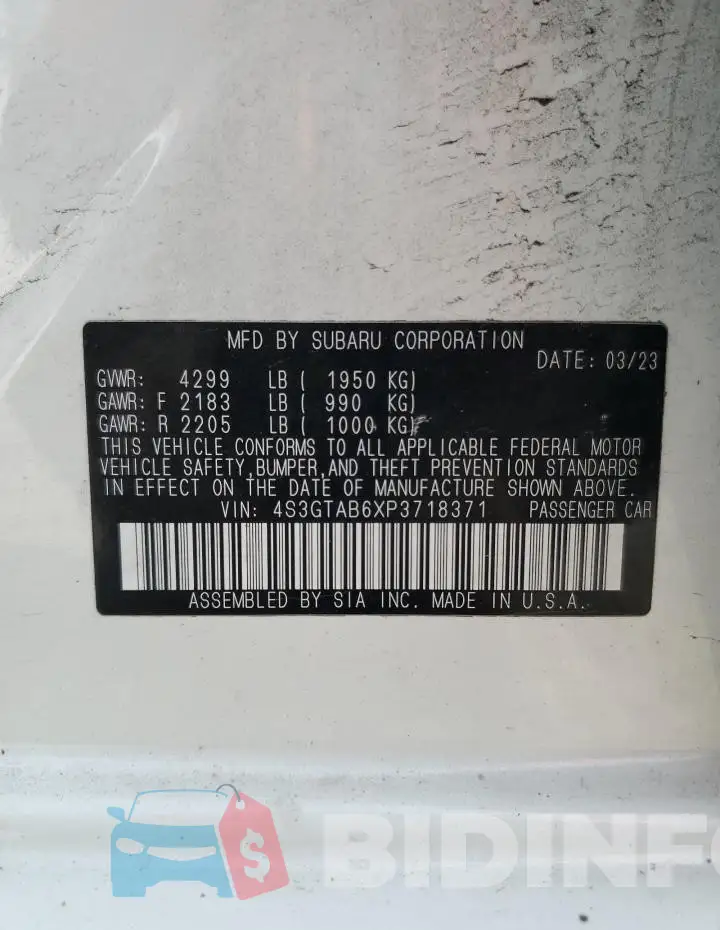 4S3GTAB6XP3718371 Photo# 13