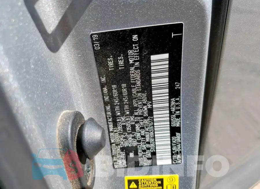 5TDBZRFHXKS976772 Photo# 13