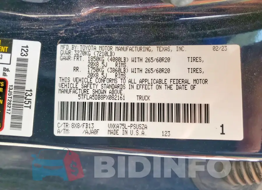 5TFLA5DB8PX082161 Photo# 13