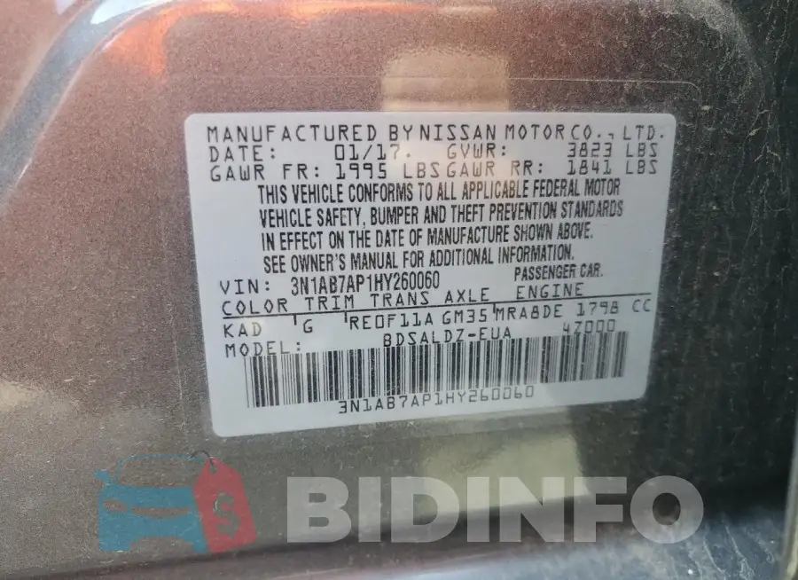 3N1AB7AP1HY260060 Photo# 12