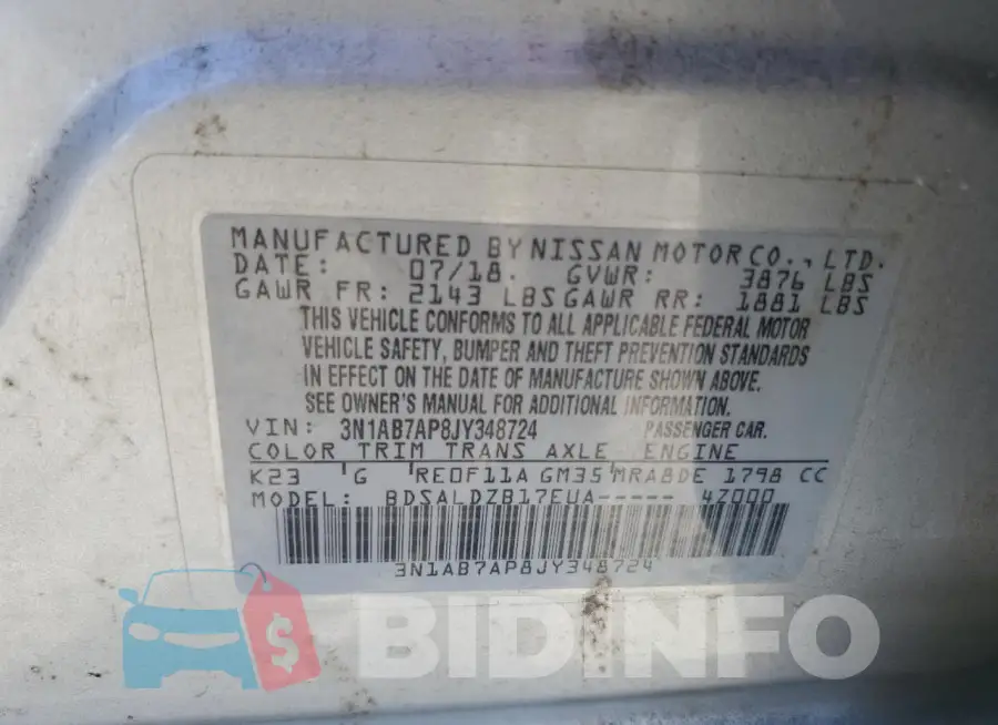 3N1AB7AP8JY348724 Photo# 13