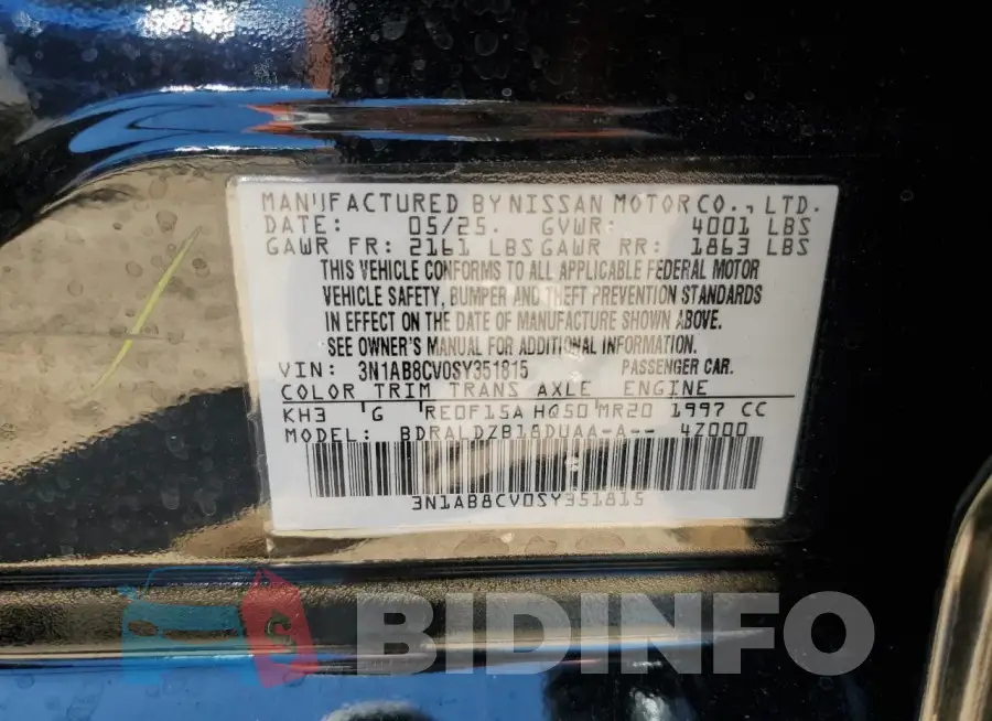 3N1AB8CV0SY351815 Photo# 12