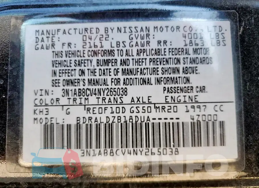 3N1AB8CV4NY265038 Photo# 14