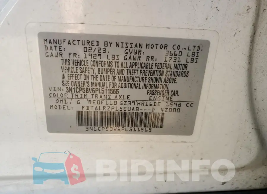 3N1CP5BV6PL511565 Photo# 13