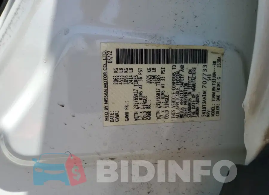 5N1BT3AA1NC707733 Photo# 14