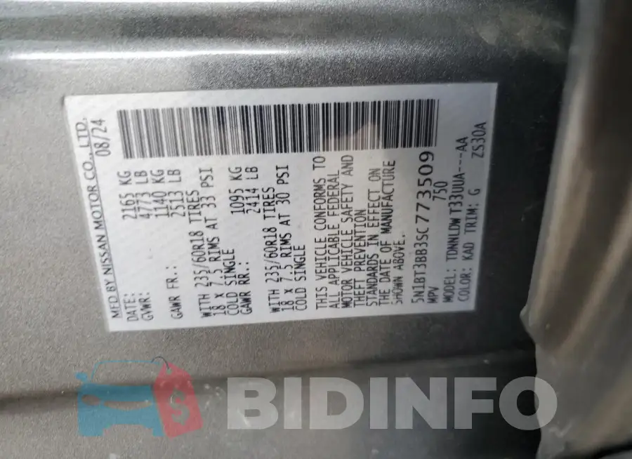5N1BT3BB3SC773509 Photo# 14