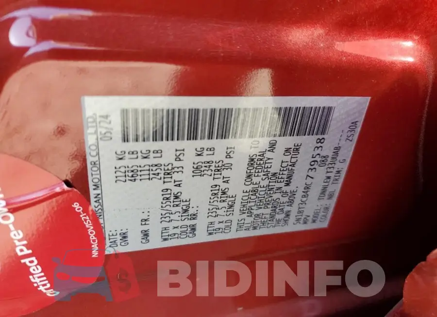 5N1BT3CB4RC739538 Photo# 13