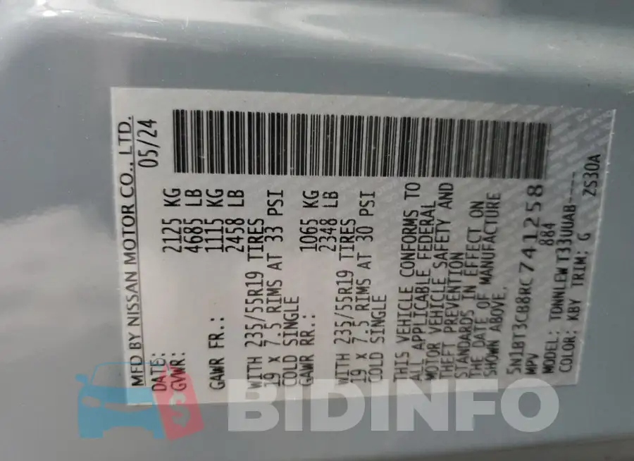 5N1BT3CB8RC741258 Photo# 14