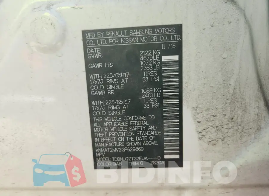 KNMAT2MV2GP629869 Photo# 13