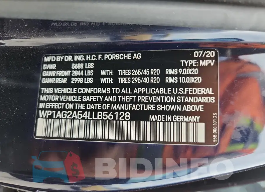 WP1AG2A54LLB56128 Photo# 14