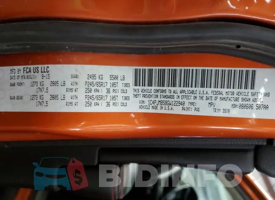 1C4PJMBS8GW122940 Photo# 13