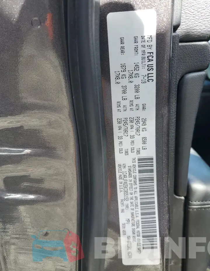 1C4RJFAG5KC855152 Photo# 13