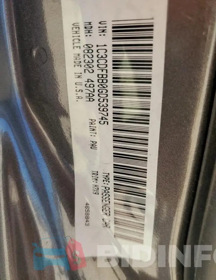 1C3CDFBB0GD539745 Photo# 13