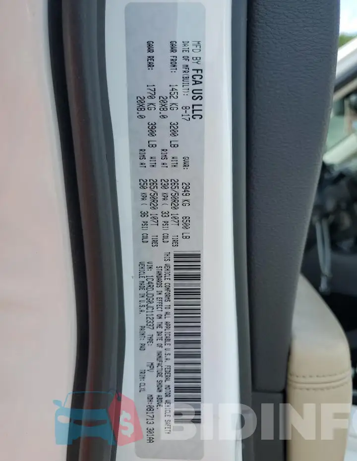 1C4RDJDG0JC112337 Photo# 14