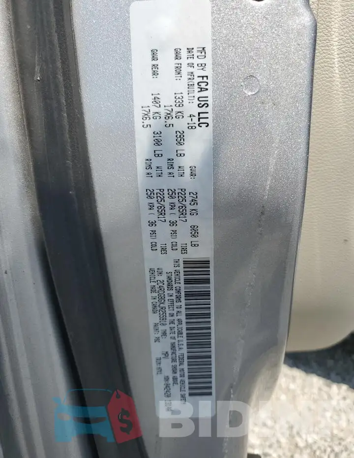 2C4RDGBGXJR255910 Photo# 13