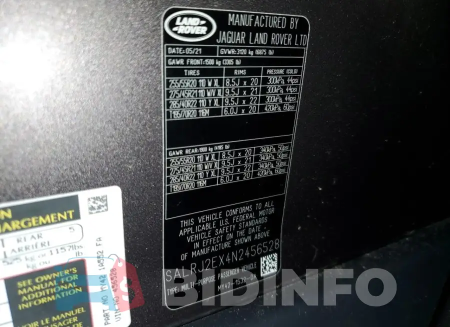 SALRJ2EX4N2456528 Photo# 13