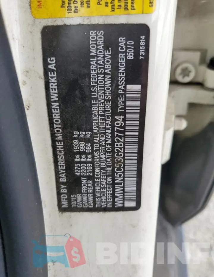 WMWLN5C53G2B27794 Photo# 12