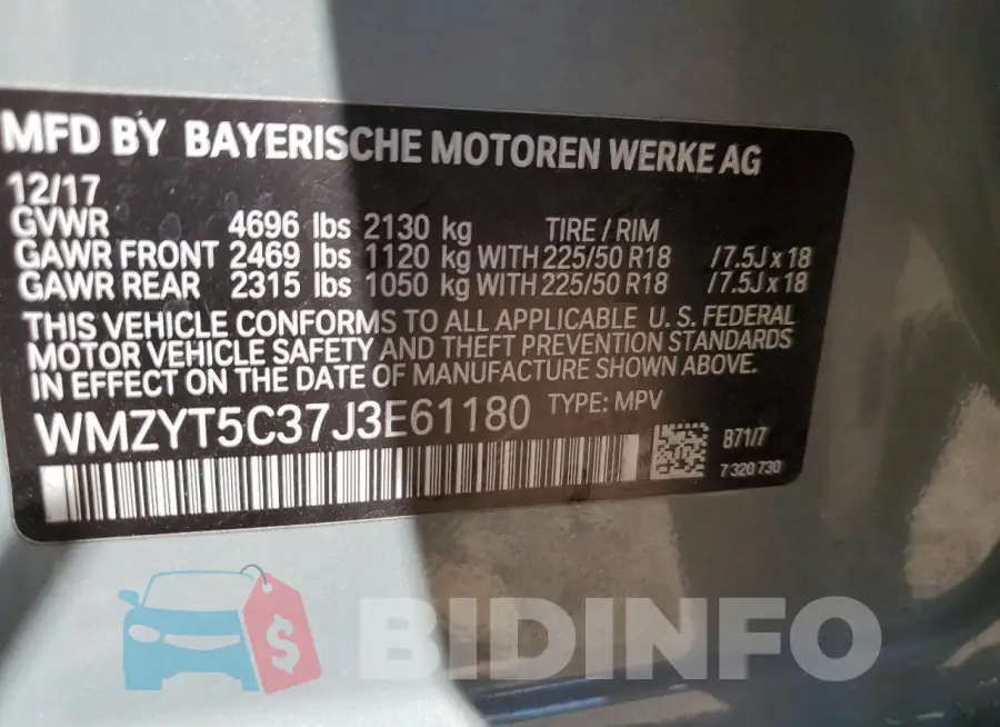 WMZYT5C37J3E61180 Photo# 13