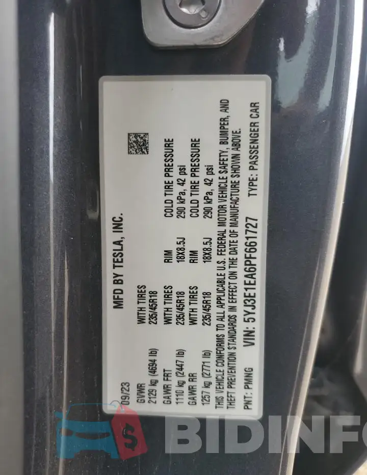 5YJ3E1EA6PF661727 Photo# 12