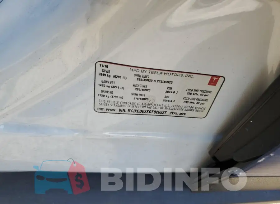 5YJXCDE2XGF026527 Photo# 13