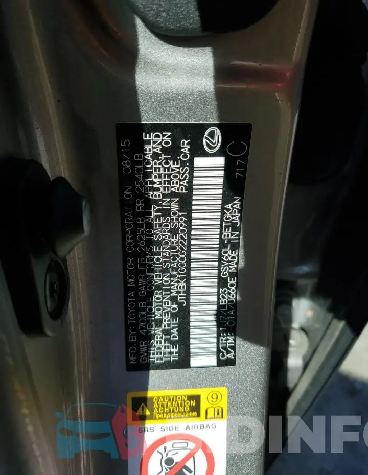 JTHBK1GG0G2220991 Photo# 12