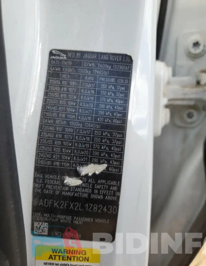 SADFK2FX2L1Z82430 Photo# 13