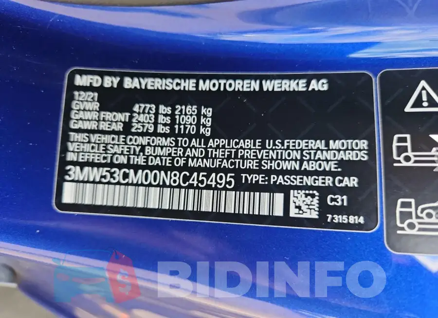 3MW53CM00N8C45495 Photo# 13